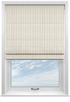 Emily Bond George Stripe, Linen - Twist&Fit Roman Blind